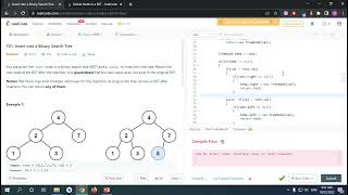 701 Insert into a Binary Search Tree Code | LeetCode | Java Solution