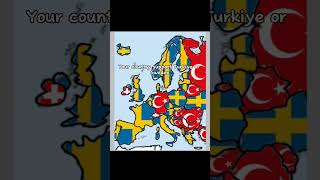 Your country support turkiye or sweden #country #map #mapping #europe #viral #turkey #sweden