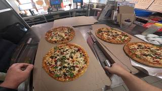 POV: Making and Cutting 30 Domino’s Pizzas from Start to Finish