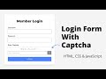 Create Login Form with Captcha using HTML, CSS & JavaScript