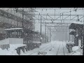 近江鉄道　豪雪列車の対向　（2021.12 31）　　　　　　　　　　　　　巛巛