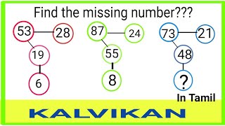 Reasoning Missing Numbers In Tamil / NTSE exam in Tamil / NMMS EXAM MAT QUESTION & ANSWER IN TAMIL