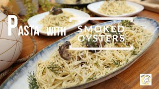 How to make Lemon Dill Pasta with Smoked Oysters (Cooking demo with my mom!)