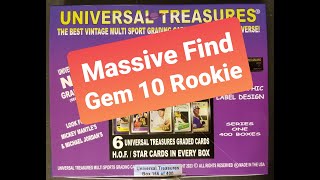 Massive Find ! in Universal Treasures Vintage Sports Card Box Graded 10 Holy Grail Baseball Card Hit