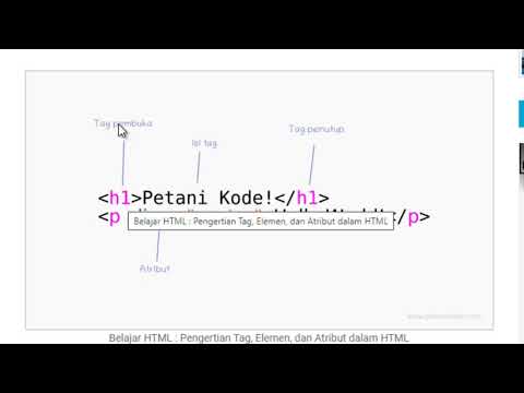 Belajar HTML : Pengertian Tag, Elemen, Dan Atribut Dalam HTML - YouTube