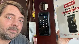 a locksmiths look at EleMake Keyless Fingerprint Smart Deadbolt How To Installation \u0026 Setup