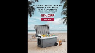 Best Camping Gear For Summer - IceCove Solar Cooler with Wheels and Handles