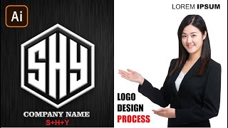 Modern (SHY) Letter Logo Design In Adobe Illustrator | Polygon Logo Design || With Inaa Graphics ||