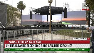 Acto en Plaza de Mayo: el impactante escenario para Cristina Kirchner