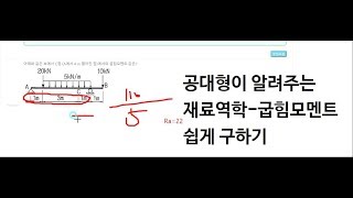 [일반기계기사] 재료역학- 굽힘모멘트 쉽게 구하기 실전문제