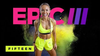 BADASS BURPEES Full Body Dumbbell Cardio Workout | EPIC III Day 15