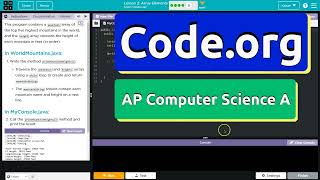 Code.org Lesson 2.5 Array Elements | Tutorial with Answers | Unit 3 Computer Science A