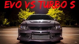 Evo 9 FP Black (520 WHP) VS Turbo S PDK 2012 (4xx WHP)