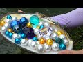 🎁💎 stunning find in nature teen uncovers massive clam loaded with beautiful jewelry inside