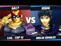 Ludwig Invitational - Salt (Captain Falcon) Vs. Rishi (Marth) SSBM Melee Tournament