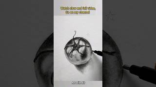 how to draw a realistic tomato 🍅😱🔥#art #drawing #youtubeshorts #shorts #@ArtwithBir_9