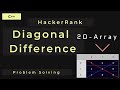 Diagonal Difference - Hacker Rank