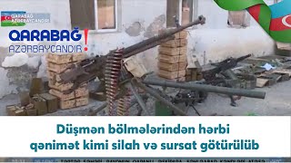 Düşmən bölmələrindən hərbi qənimət kimi silah və sursat götürülüb  (01.11.2020)