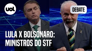Lula x Bolsonaro: o que falaram sobre STF em debate do 2º turno