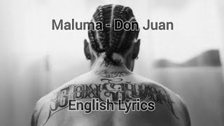 Maluma - Don Juan (English Lyrics)