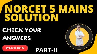 NORCET 5 Mains paper solution | NORCET 5 Mains paper answer key | NORCET 5 Mains Questions