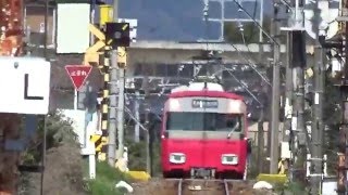 名鉄6800系 蒲郡線西浦駅到着 吉良吉田行き 6000系ワンマン車代走