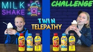 Twin Telepathy Milkshake Challenge || Alyssa vs David