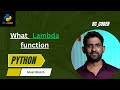 V32. Python Lambda Function Explained in 10 Minutes | Anonymous Function l @CoderNileshSomkule