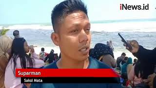 Video 2 Bocah Terseret Ombak saat Asyik Berenang di Pangandaran