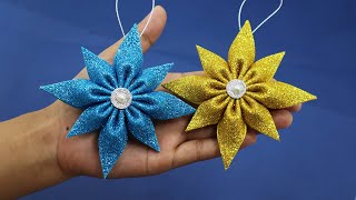 Christmas Tree Decorations 🎄 Snowflakes Stars ❄️ DIY Christmas Ornaments Glitter Foam