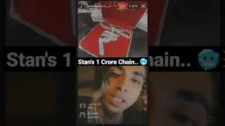 Mc stan's new 1 Crore Rupee sign chain.. 🥶🤑 #mcstan #mcstaninstagramlive #1crore