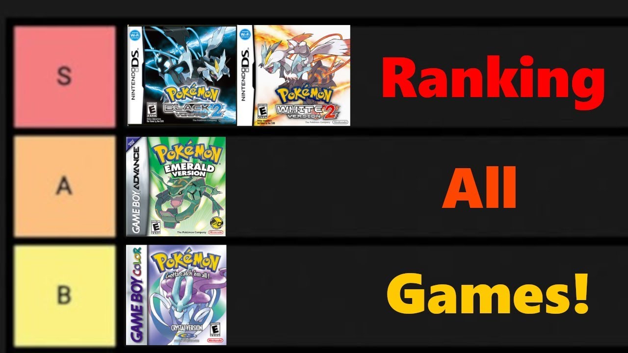 Ranking All Pokemon Games In A TIERLIST! - YouTube