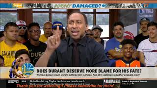 Stephen A. SHOCKED Kevin Durant Achilles Injury CAREER ENDING! Warriors First Take