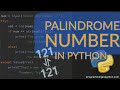 Python program to check whether a number is Palindrome or not