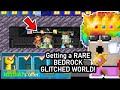 Growtopia | Getting a RARE Bedrock Glitched World! *He Shows RARE Worlds!*