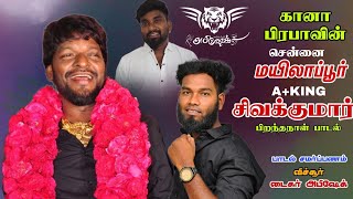 Gana Praba| Chennai Mylapore A+King Tiger Sivakumar Birthday Song 2025|🐯💯#vadachennai #tiger