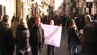 Giugliano (NA) - Nuova protesta dei cittadini contro il caro Tares (14.02.14)