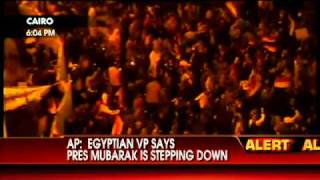 Live Video: Crowd Roars as Mubarak Steps Down