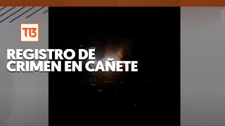 Registros muestran el momento en el que la patrulla de carabineros se quema en Cañete