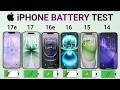 iPhone 17e vs 17 vs 16e vs 16 vs 15 vs 14 Battery Test | iOS 26.5 Battery Test