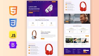 Make a Beautiful Responsive Website Using Bootstrap/HTML/CSS - Professional Website