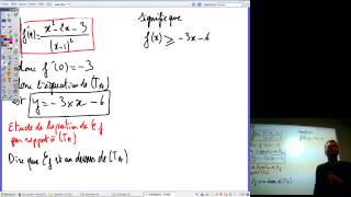 etude position courbe par rapport à sa tangente