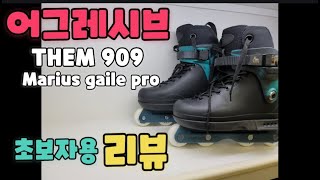 어그레시브 입문자가 하는 어글 스케이트 리뷰! [THEM]909 MARIUS GAILE PRO (인라인스케이트 리뷰)