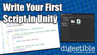 How to write your first script in Unity
