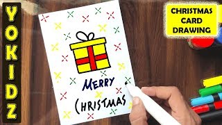 HOW TO DRAW CHRISTMAS CARD EASY