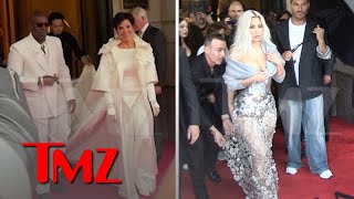Kris Jenner Departs to the Met Gala Looking Like a Bride, Kim K Stuns | TMZ