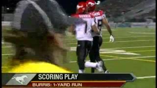 Henry Burris touchdown run against Saskatchewan