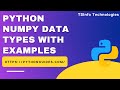 How to use Data types in NumPy Python | Python use data type in NumPy