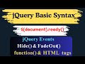 jQuery Basic Syntax Explained | Hide & Fade Out an Elements Tutorial #TechKindlePro #webdesign