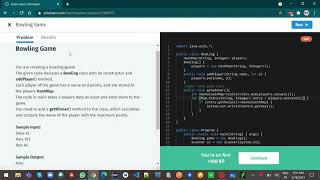 Sololearn Java Bowling Game Solution